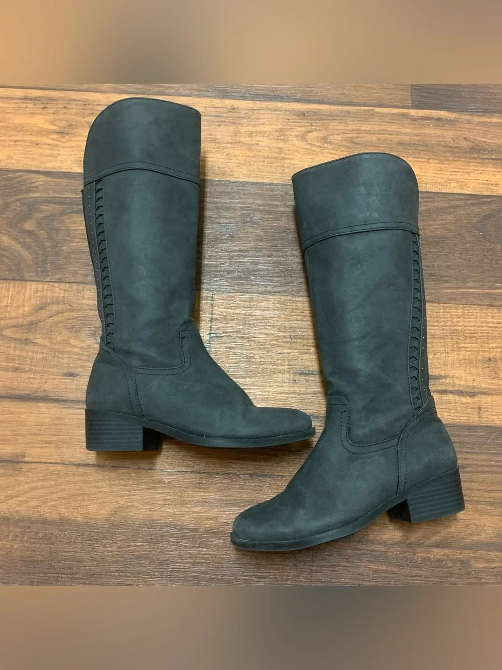 Vince Camuto Little/Big Girl's Sz 2 Beeja Dark Gray knee high Boots Shoes